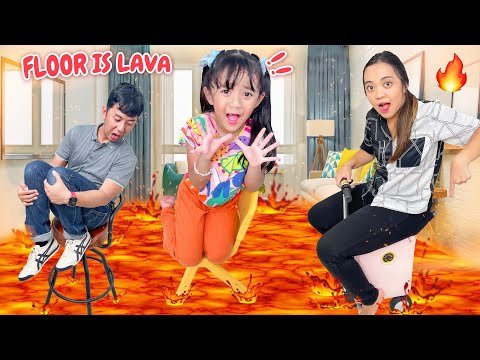 SAMANTHA CHALLENGE THE FLOOR IS LAVA THE MOST EXTREME !! 😱 DON'T FALL INTO THE HOT LAVA