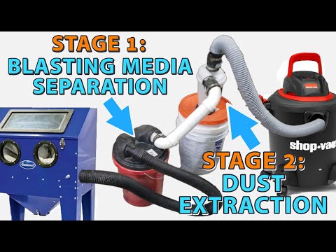 2 STAGE DUST CYCLONE for Separating Sand Blaster Media & Extracting Dust | How well does it work?