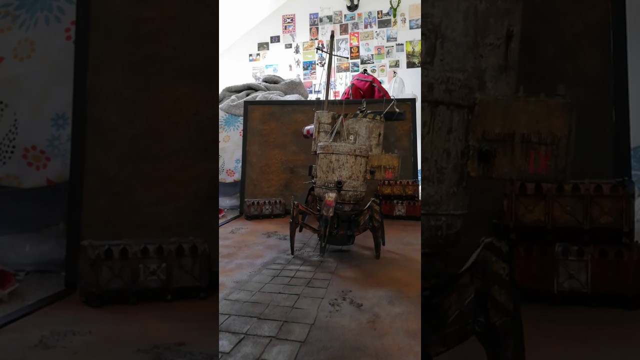 Hexbug XL kitbash - Walking battleship nautilus.