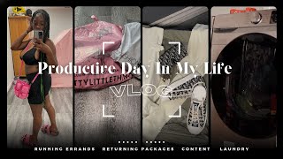 Productive Day In My Life|VLOG: errands, packages, creating content, laundry