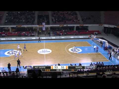 ABA Liga 2014/15, Round 22 match: MZT Skopje Aerodrom - Igokea (15.2.2015)