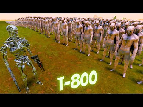 T-800 TERMINATOR & God Archer VS 3,000,000 Zombies - Warhammer 40K | UEBS 2