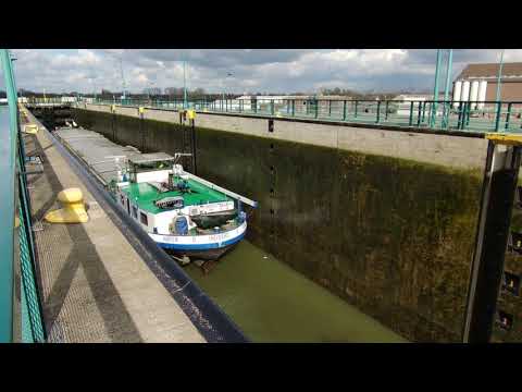 Weserschleuse Minden - Schleusenvorgang