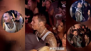 Watch🔴: Chris Brown footage attacked by Hot girls in Abu Dhabi Night club💥:He danced Burna boy songs