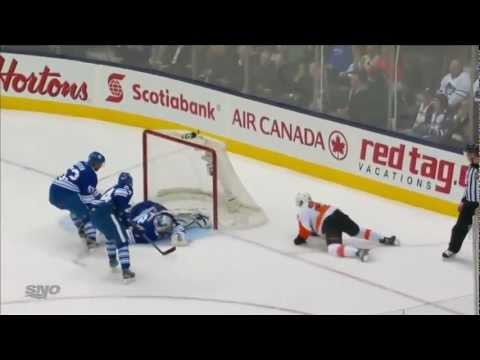 Unbelievable srtetching save by Reimer vs Flyers