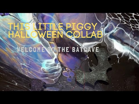 365.  TLP Halloween Collab — Bats…In Space?  Fluid Art How-To! / deconstructed blooms