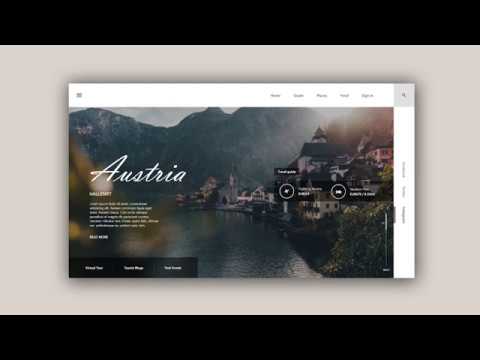 Web Design Speed Art #22 – Travel Guide website [Adobe XD]
