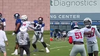 New York Giants Training Camp Day 5 | First Practice In Pads! | Evan Neal & JMS Have Good Days