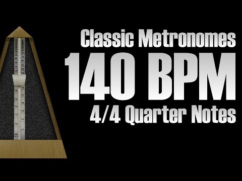 140 BPM 4/4 Wooden Metronome (Click Track in HD)