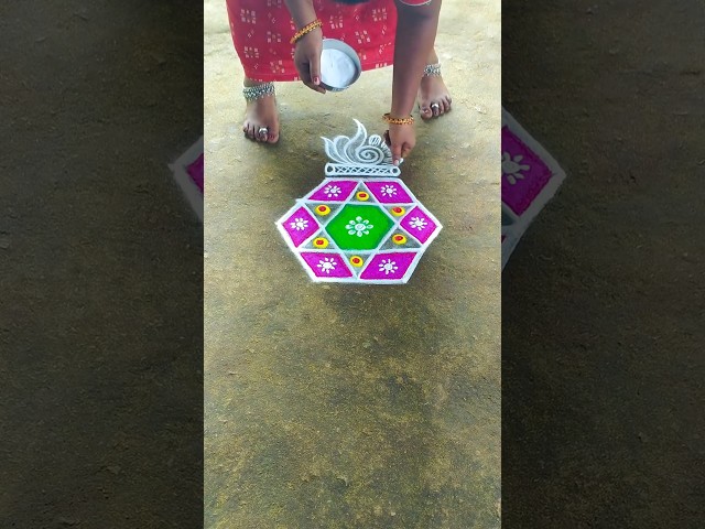 Pongal rangoli kolam design by gayathri - video 2