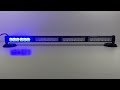 Vnútorná modrá LED alej 12V - 24x 1W LED / 8 režimov výstražného blikania / ECE R10 / 645mm - Video Youtube