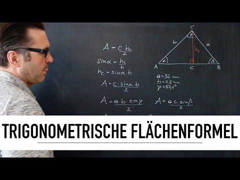 Wie berechne ich die Fläche eines Dreieckes mit der Trigonometrische Flächenformel? |Winkelfunktion