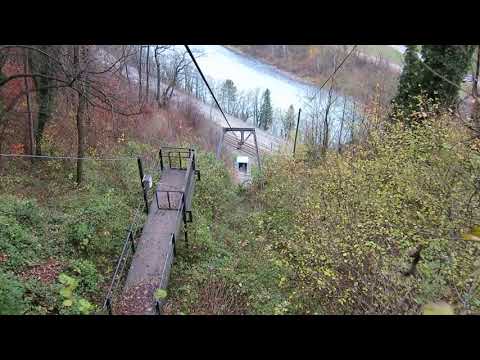 Luftseilbahn Fort Cindey - Talfahrt - téléphérique militaire Suisse ehemalige Militär Seilbahn