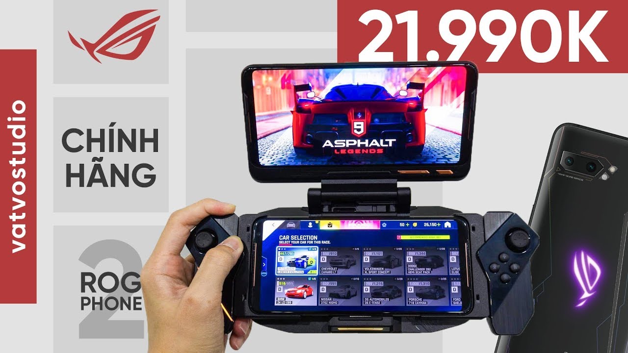 ROG Phone 2 chính hãng: 21tr9, 12GB Ram, nhiều đồ chơi