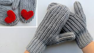 Crochet Woman's Flat Mittens