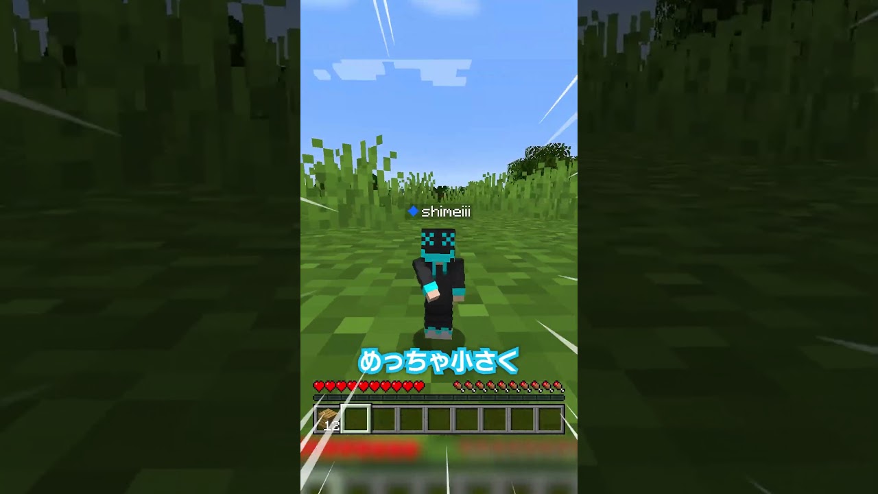 みんなが大きさを操作できる世界！【マインクラフト】#しめいー #shorts