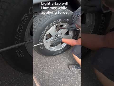 How to loosen a over tightened wheel nut without breaking the wheel stud. #shorts #automotive #howto