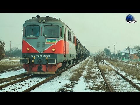 LDE2100 60-0970-3 & Marfar CFR MARFĂ Freight Train in Abrami & Marghita - 11 January 2020
