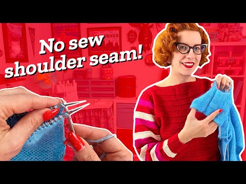 3-needle bind off tutorial | Seamless shoulder seam for knitting