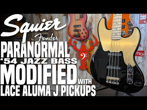 Squier Paranormal '54 Jazz MODIFIED - Lace Aluma J Pickups & Wilkinson Bridge - LowEndLobster Builds