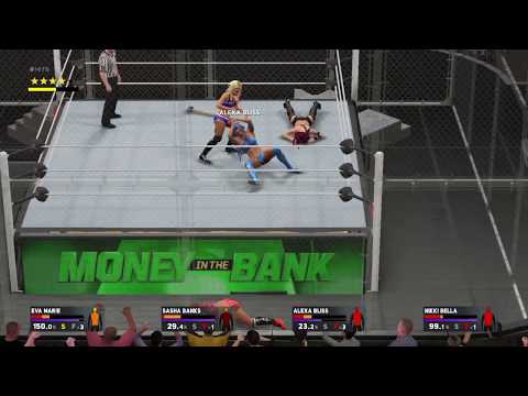 Sasha Banks Vs Eva Marie Vs Alexa Bliss Vs Nikki Bella HELL IN A CELL   WWE 2K17