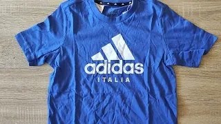 Dětské fotbalové tričko Adidas Itálie 2024 Tee modré