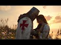 Templar Kneels Before God Cinematic Prayer Scene In Thunderstorm