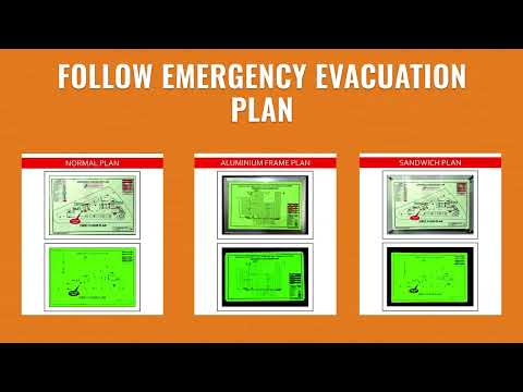 Wall Mounted Emergency Escape Route Plan