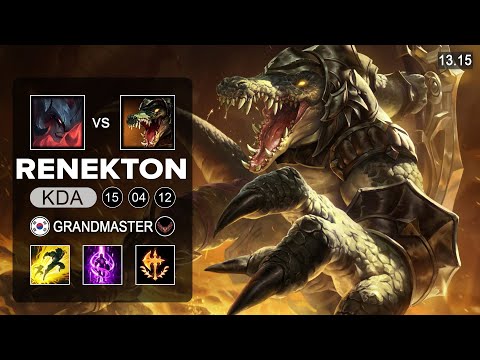 Renekton vs Aatrox Top - KR Grandmaster - Patch 13.15 Season 13