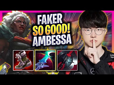 FAKER IS SO GOOD WITH AMBESSA MID! - T1 Faker Plays Ambessa MID vs Rumble! | Season 2025