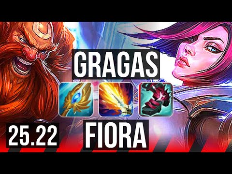 GRAGAS vs FIORA (TOP) | 9 solo kills, 42k DMG, Legendary | KR Master | 25.22