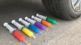 Experiment Car vs Rainbow Orbeez, Mtn Dew, Fanta, Mirinda, 7up, Coca Cola vs Mentos | Test Ex