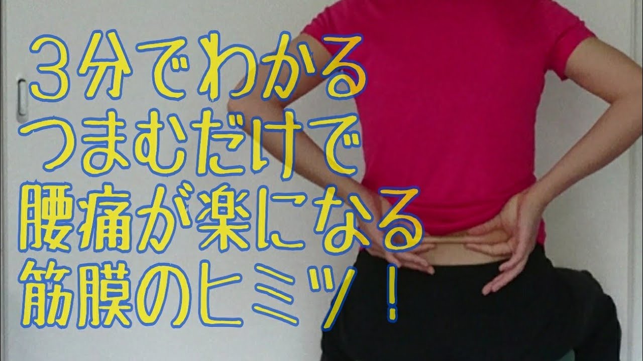 話題のファシア！つまむだけで腰痛が楽になっちゃう筋膜のお話