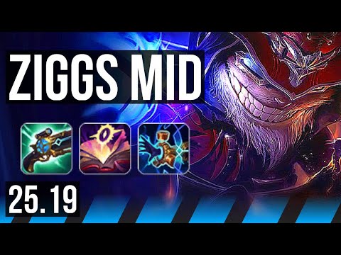 ZIGGS vs SYNDRA (MID) | 2000+ games, Legendary | EUW Grandmaster | 25.19