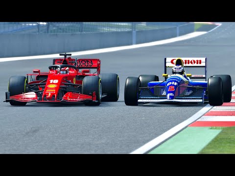 Ferrari F1 2020 vs Williams F1 1991 at Silverstone