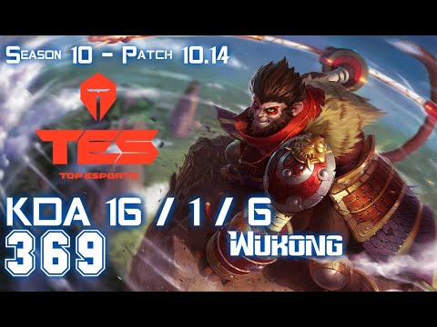 TES 369 WUKONG vs JAYCE Top - Patch 10.14 KR Ranked