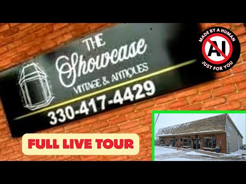 "The Showcase" in Berlin Ohio. See a Live Walkthru of a brand new store full of Vintage and Antique