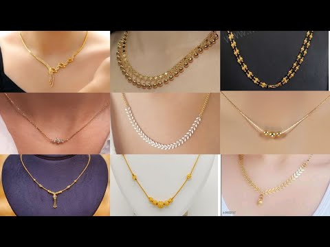 Beautiful Gold Necklace Design For Girls |Light weight Daily Wear Gold Chain Design |New Design 2022