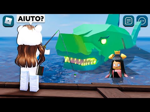 LA MIA AMICA E' IN PERICOLO DA UN PESCE GIGANTE SU ROBLOX FISCH!