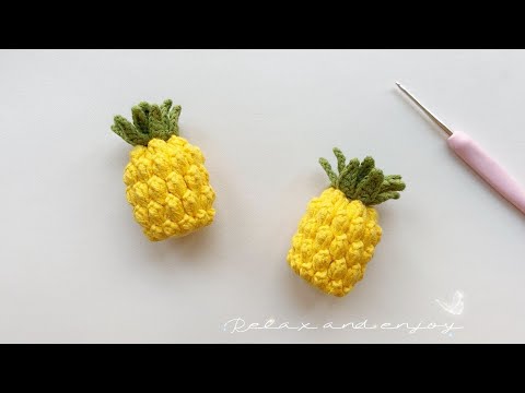 Pineapple Crochet | Crochet fruit | Crochet Tutorial | How to crochet the Keychain | Crochet ideas