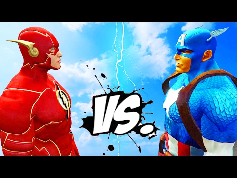 The Flash vs Captain America - Epic Superheroes Battle Video