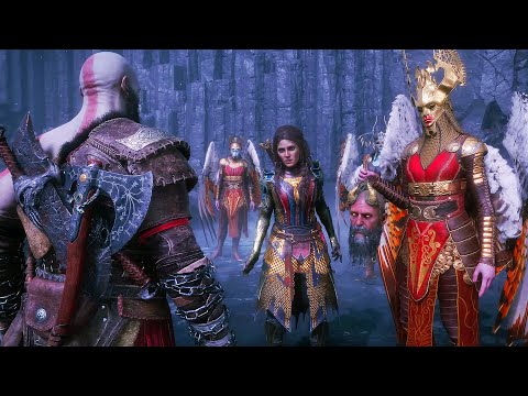 Kratos Dies In Valhalla Scene - God Of War Ragnarok Valhalla