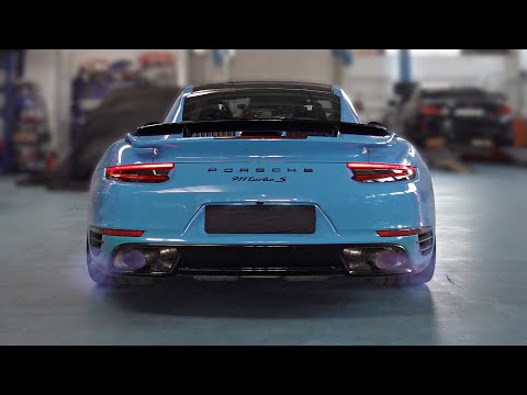 800hp/1030nm Porsche 991.2 Turbo S sounds insane | Accelerations, flames, loud pops & more!