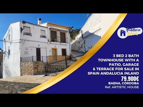 3BED 2BATH TOWNHOUSE WITH A PATIO GARAGE & TERRACE FOR SALE IN SPAIN ANDALUCIA INLAND ARTISTIC HOUSE