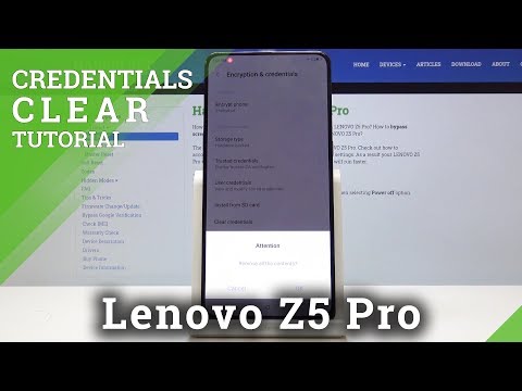 How to Erase Licences from Credentials on Lenovo Z5 Pro - Clear Credentials