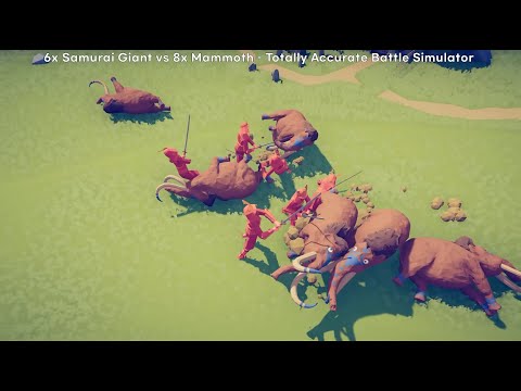 6x Samurai Giant vs Every Units or Gods - Totally Accurate Battle Simulator