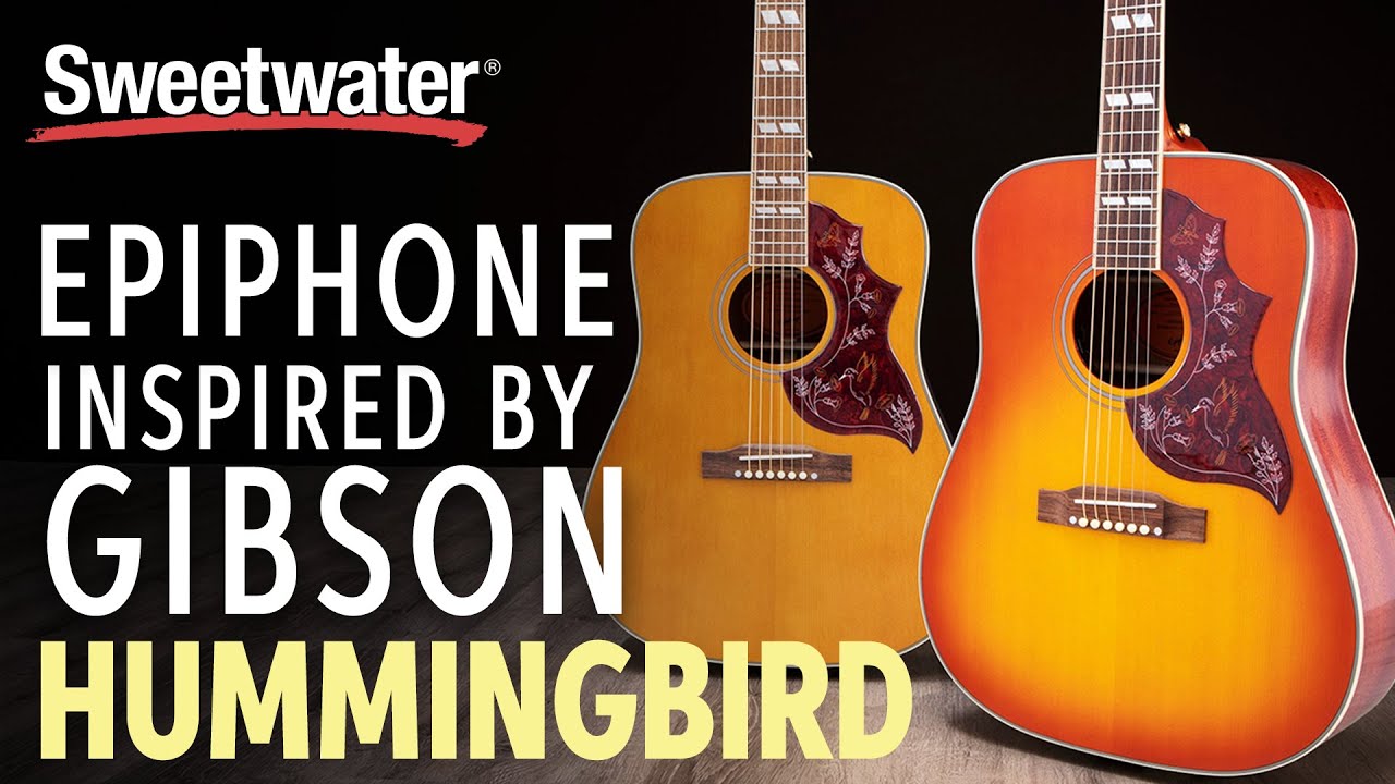 Epiphone Inspired By Gibson Hummingbird Acoustic Guitar Demo - YouTube
