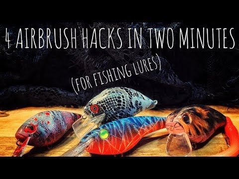 4 AIRBRUSH HACKS IN TWO MINUTES!!! (For Fishing Lures)
