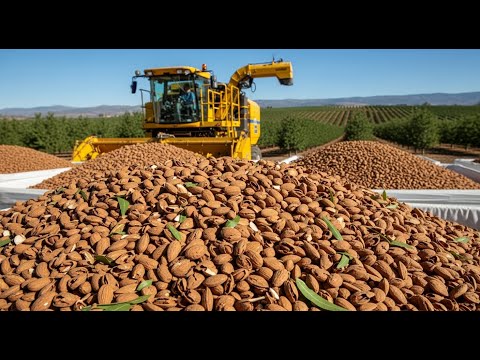 Billions of Almonds Harvested and Processed Every Year | Farming Technology