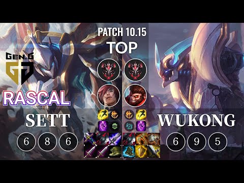 GEN Rascal Sett vs Wukong Top - KR Patch 10.15